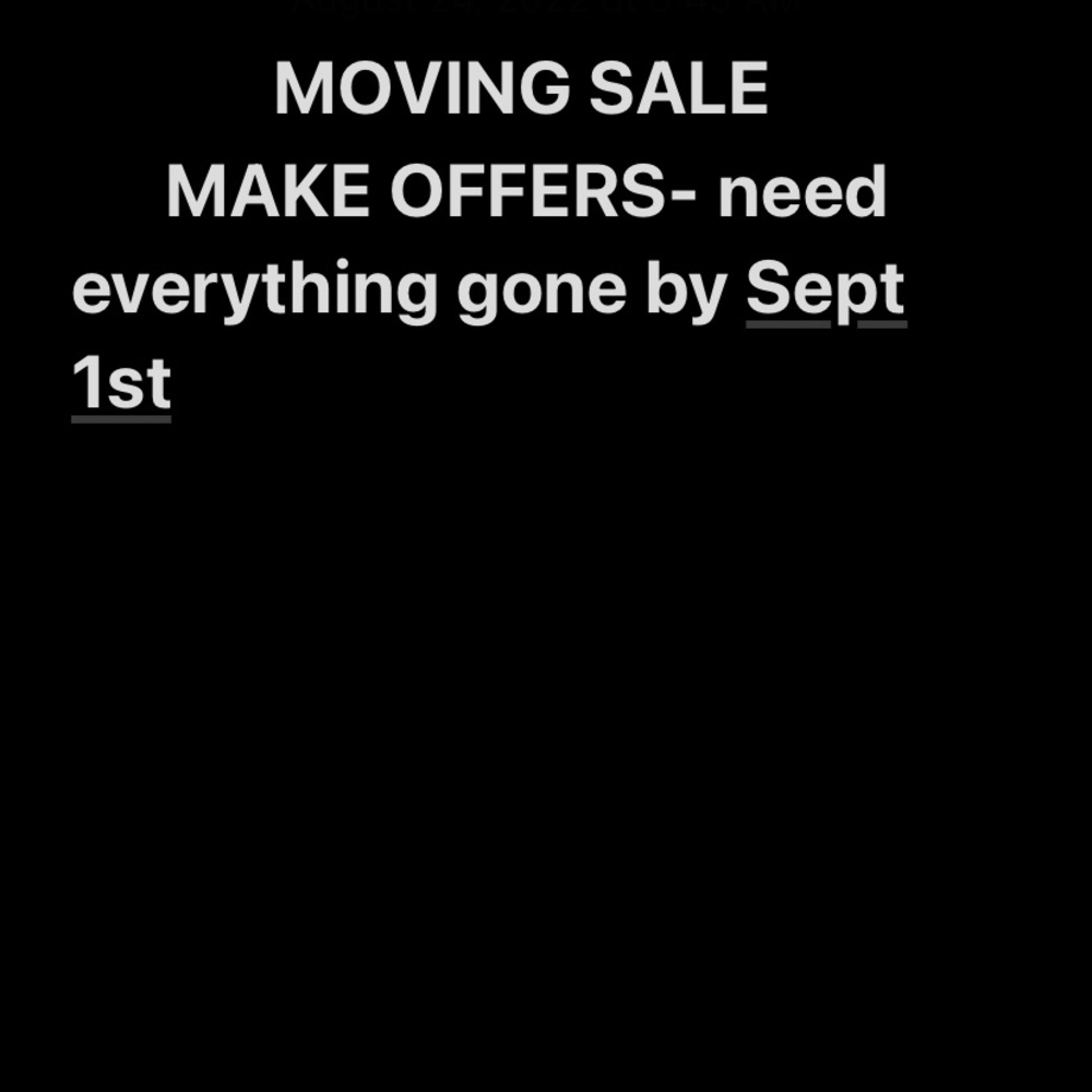 MOVING SALE
